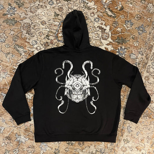 Eye of the Beholder pullover hoodie in black